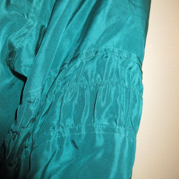 CHILI PEPPER Teal Silk Ruched Jacket Small - Picture 3 of 5
